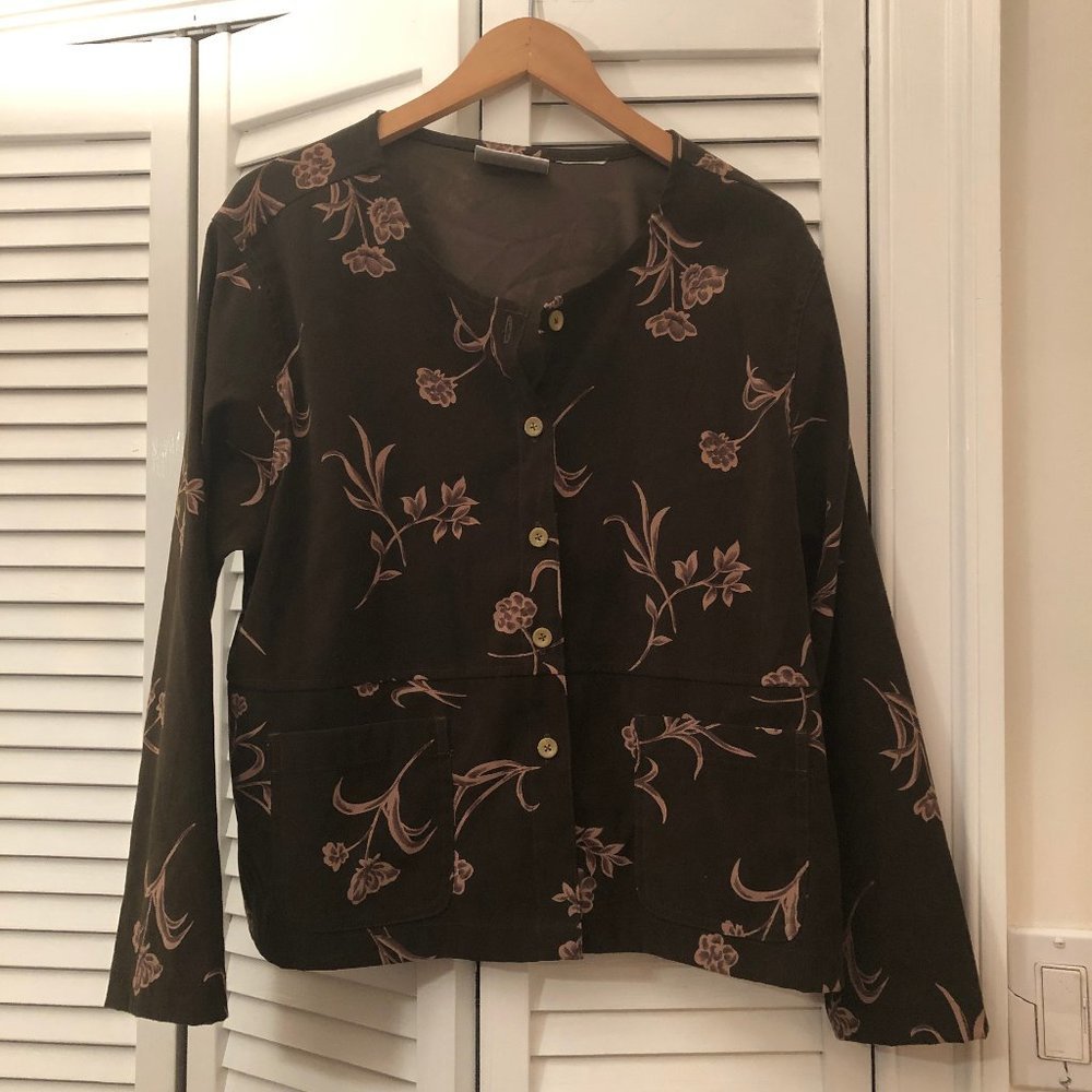 Erika studio, brown jacket shirt no lining XL